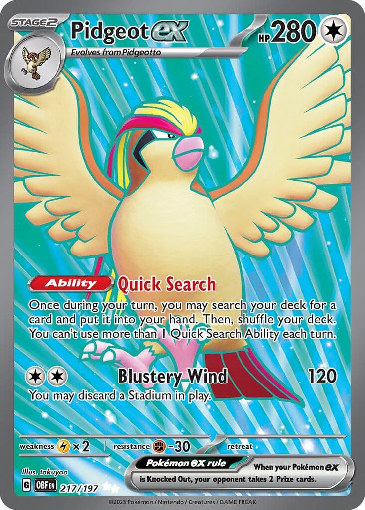 Obsidian Flames Pokemon card #217 - high resolution TCG trading card image