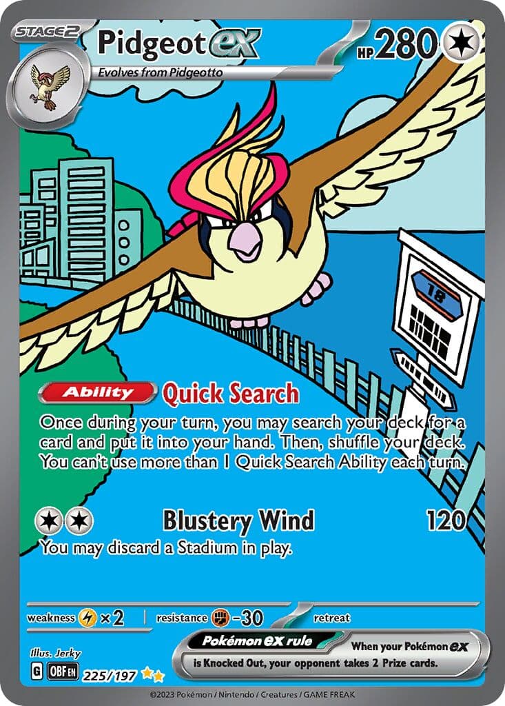 Obsidian Flames Pokemon card #225 - high resolution TCG trading card image