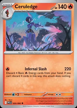 Phantasmal Flames Pokemon card #020 - high resolution TCG trading card image