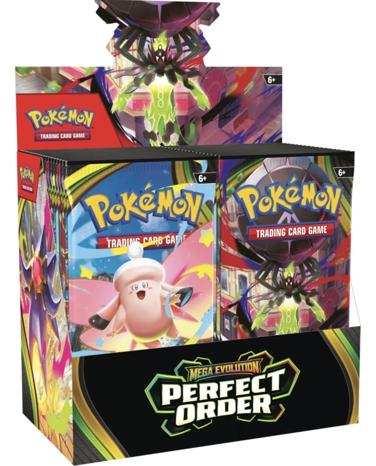 Perfect Order Product Lineup Revealed: Mega Zygarde ex, Mega Starmie ex, Mega Clefable ex, and Meowth ex